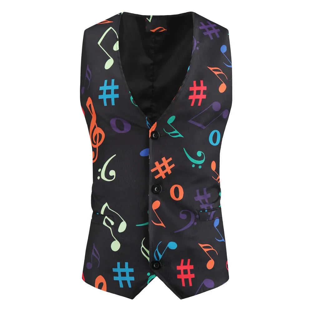 Sleeveless Graphic Printed Vest