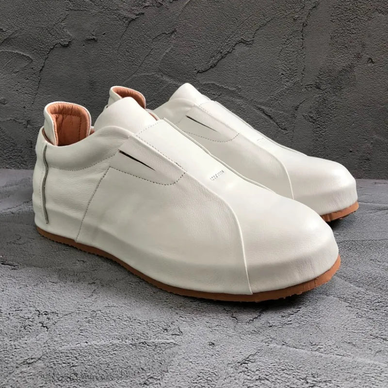 Ivory Forge Minimalist Leather Slip-Ons