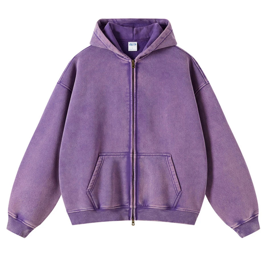 Wax Printing Plush Hoodie