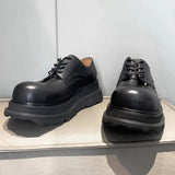 Derby Cowhide Platform Dress Shoes