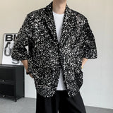 Fully Loaded Sequin Button Up Shirt