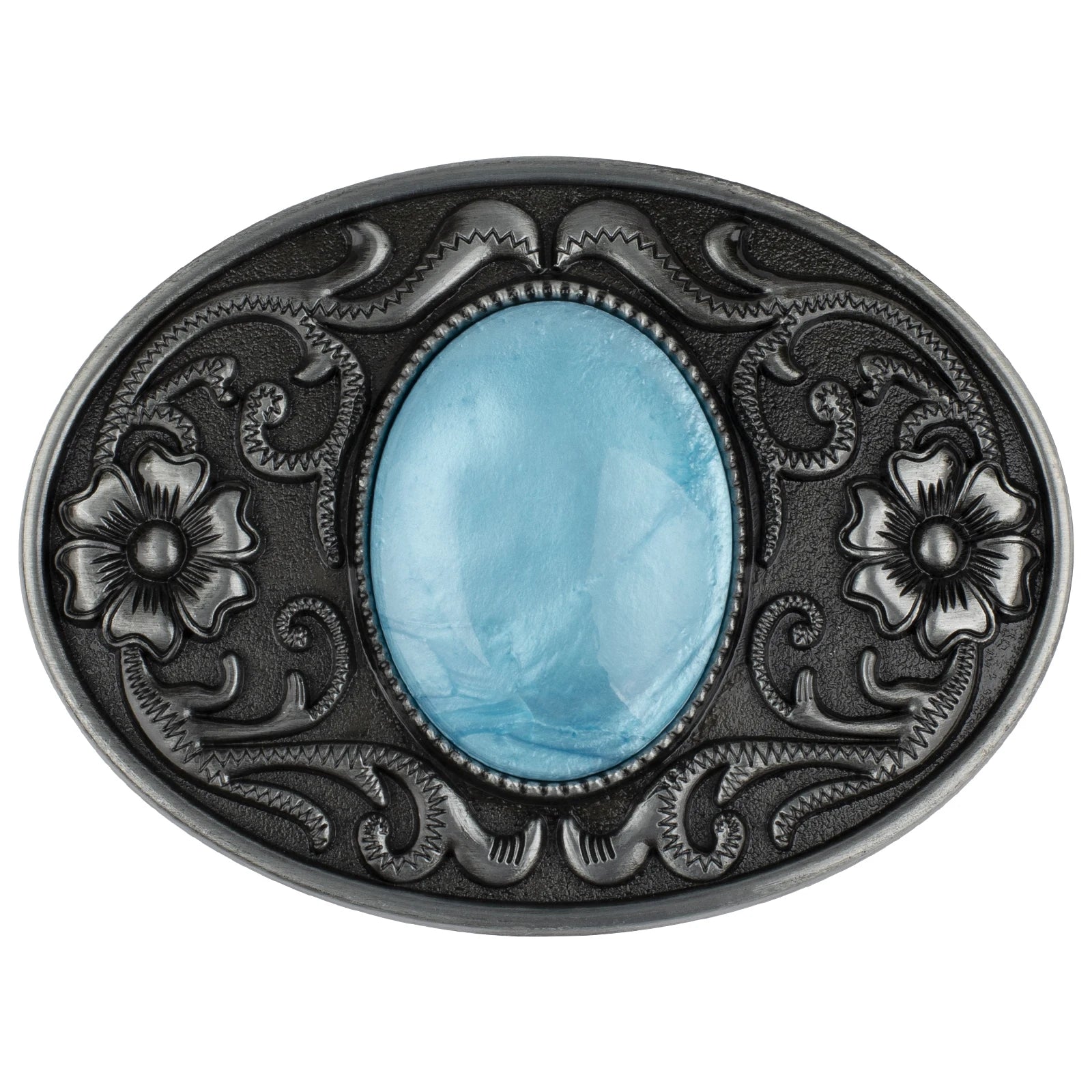 Western Stone Floral Belt Buckle