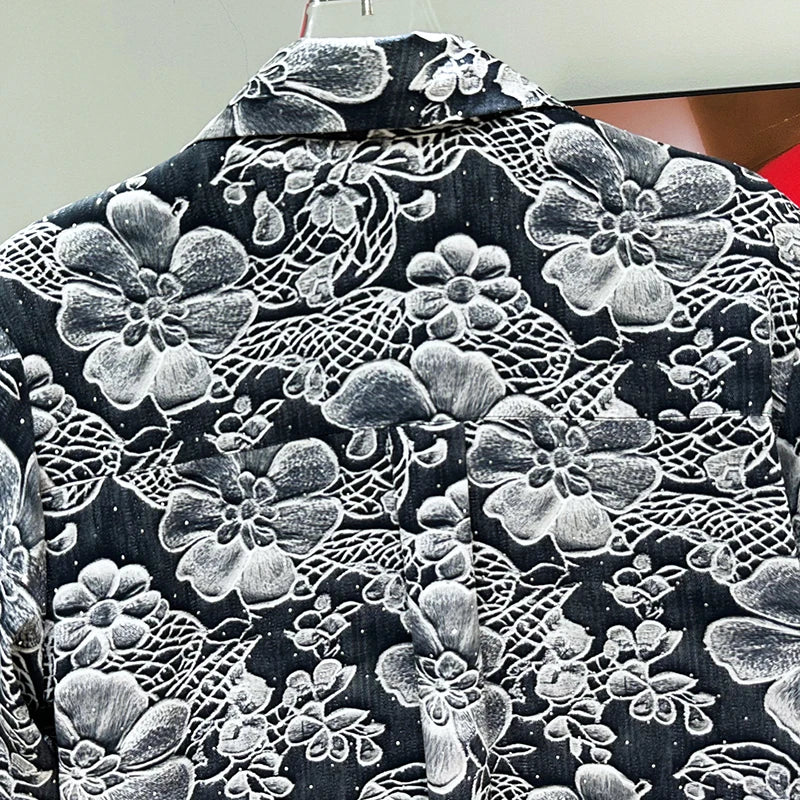 Diamond Set Floral Shirt