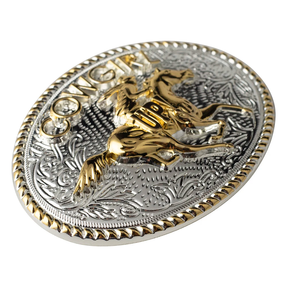 Cowgirl Up Western Horse Buckle