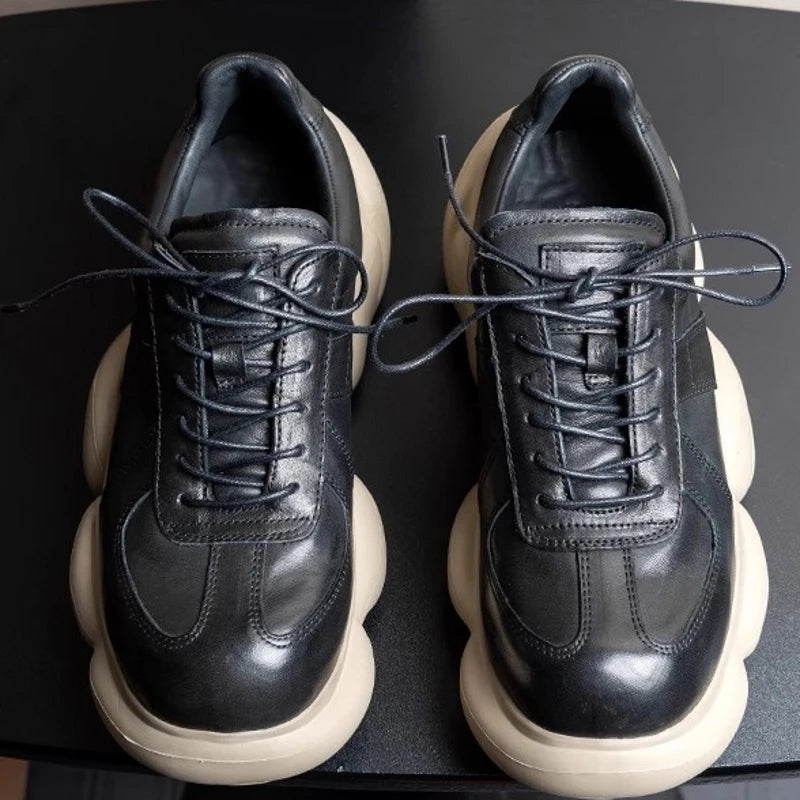 Monarch Crest Chunky Leather Sneakers