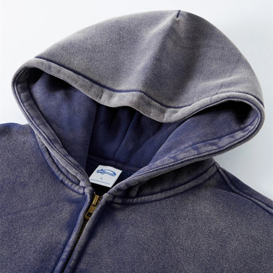 Wax Printing Plush Hoodie