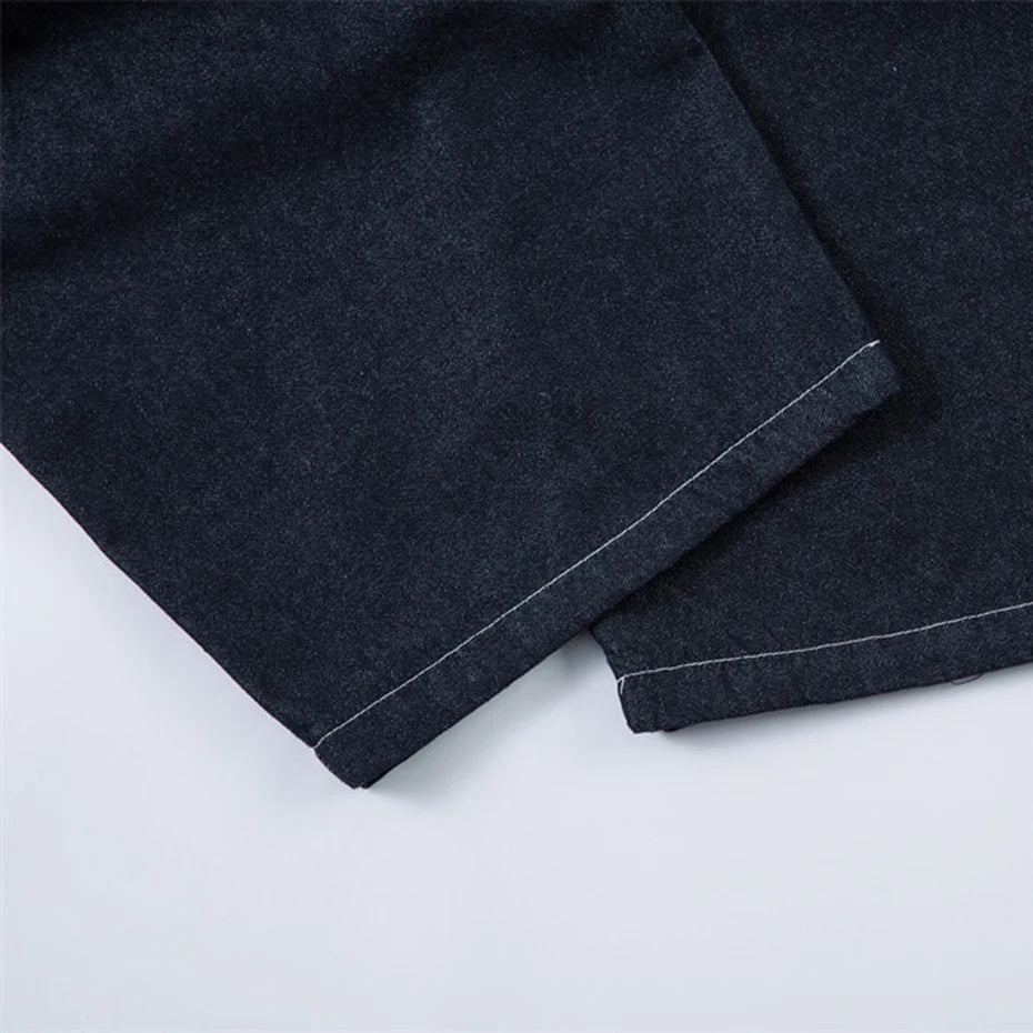 Pleated Baggy Denim Jeans