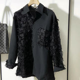 Patchwork Shredded Textured Shirt