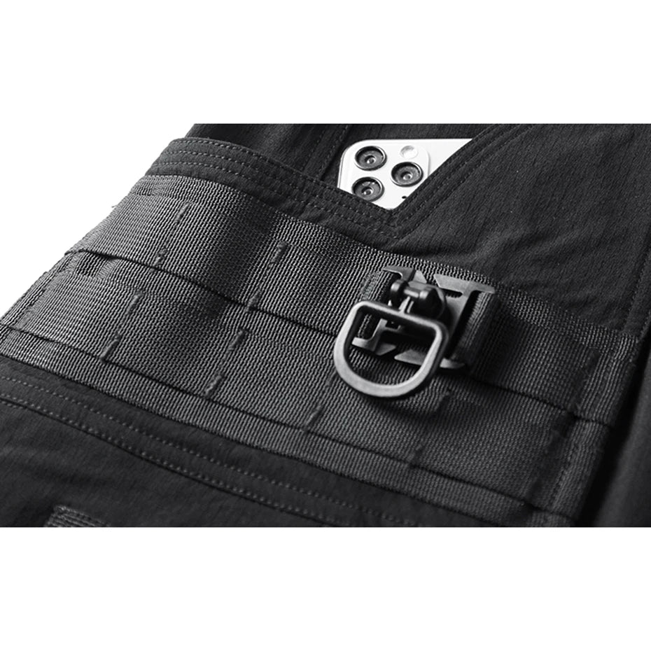 Techwear Button-Up Cargo Shorts