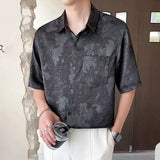 Satin Ice Printed Button-Up