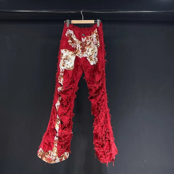 パンツ THE RED THREAD S cutting denim2 lace The Red Thread / S Cutting Denim 2 Lace