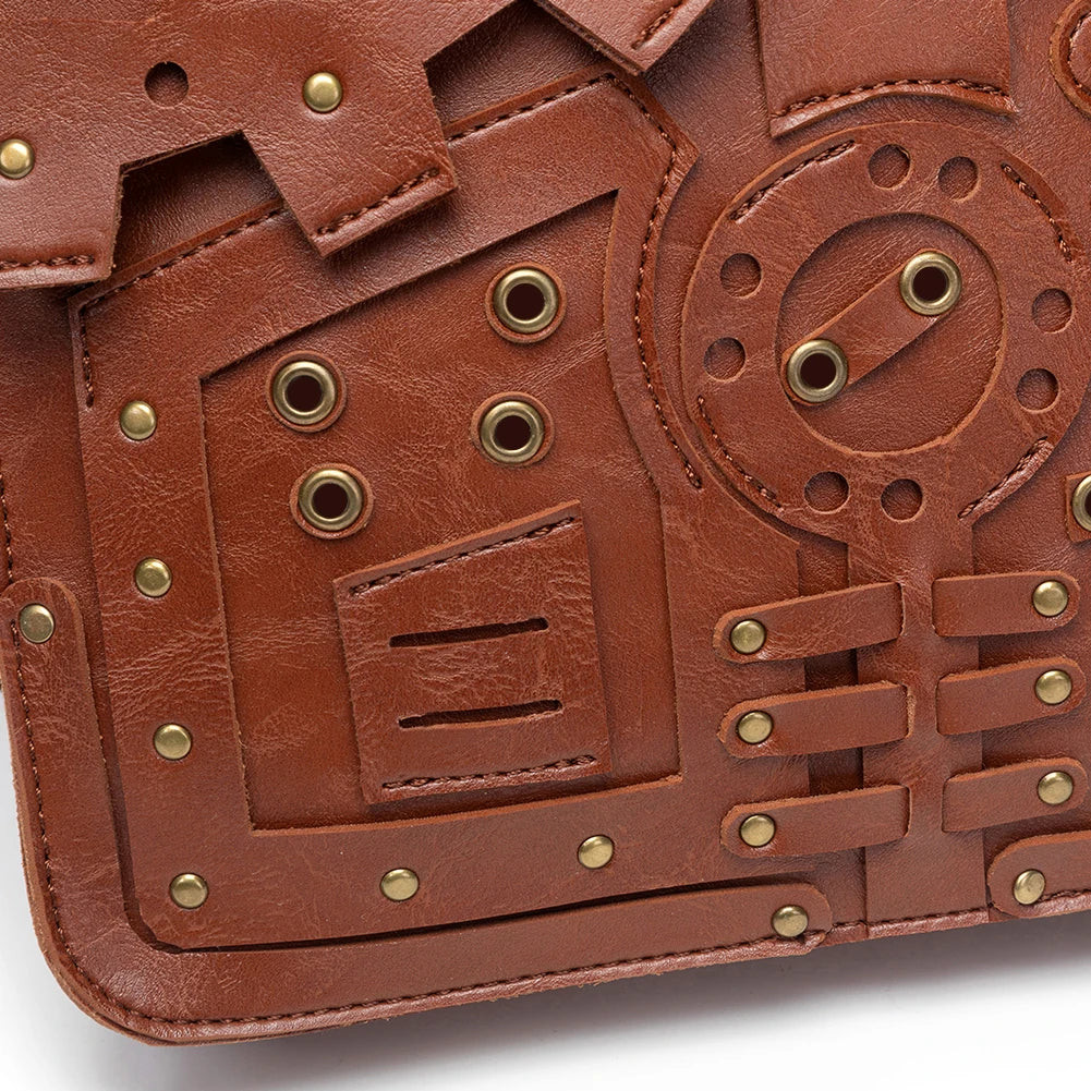 Pu Leather Steampunk Backpack