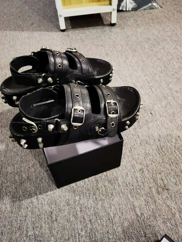 Gladiator Studded Platform Sandals
