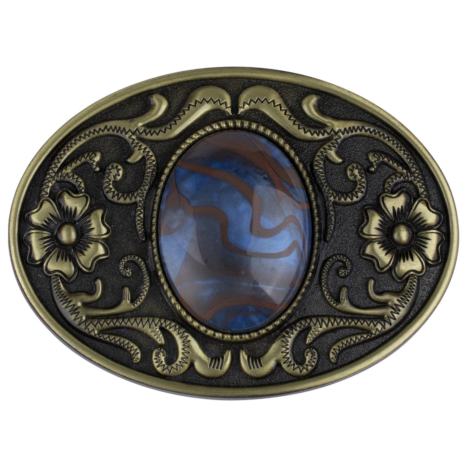 Western Stone Floral Belt Buckle