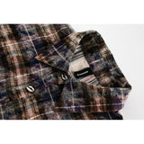 Patch Clash Distressed Plaid Button-Up