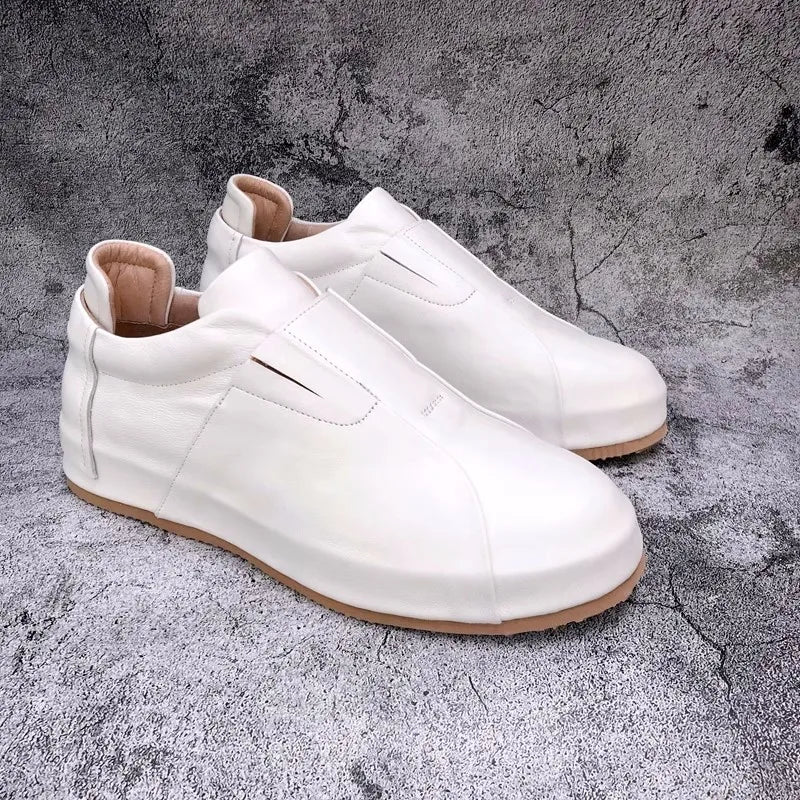 Ivory Forge Minimalist Leather Slip-Ons