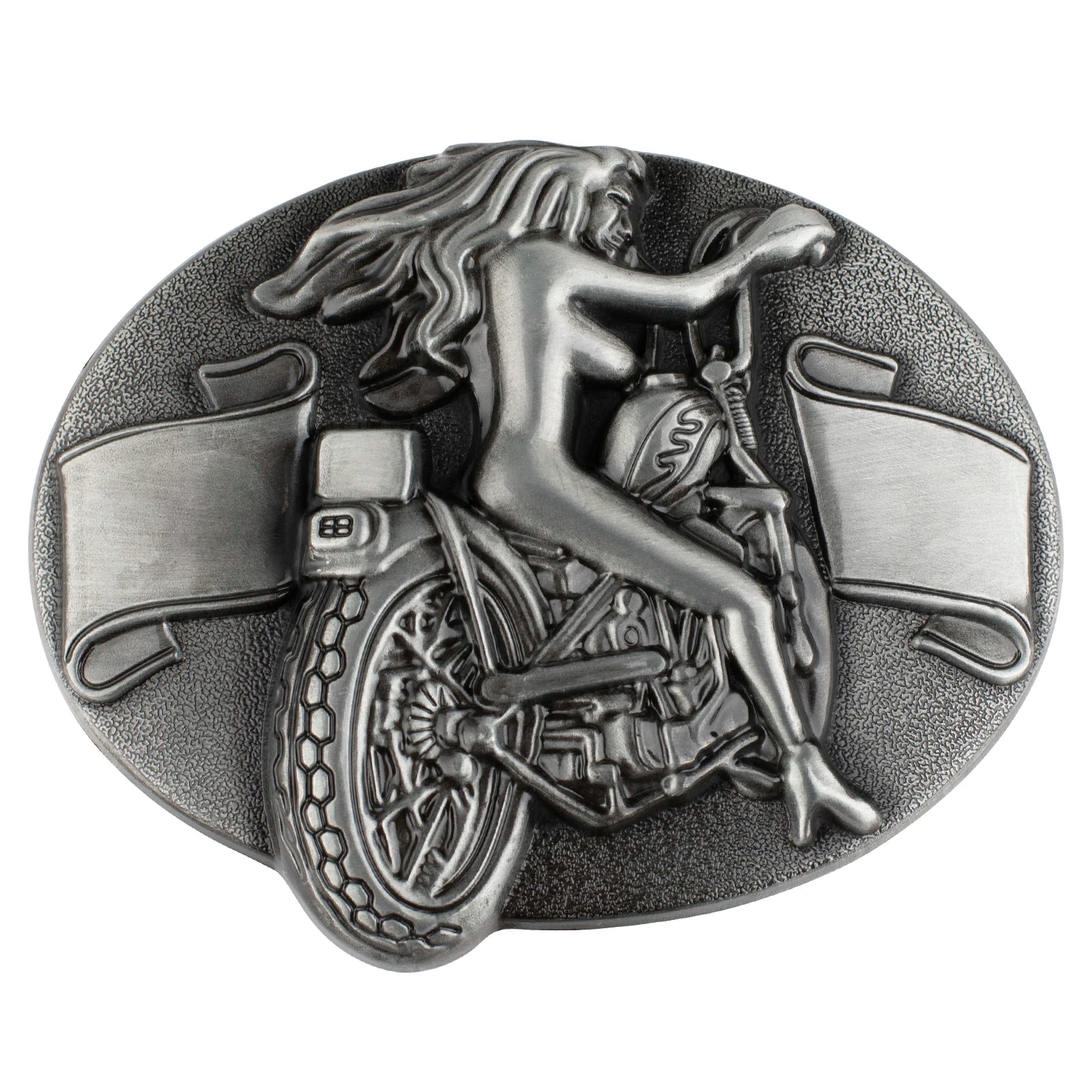 Motorcycle Girl Belt Buckle