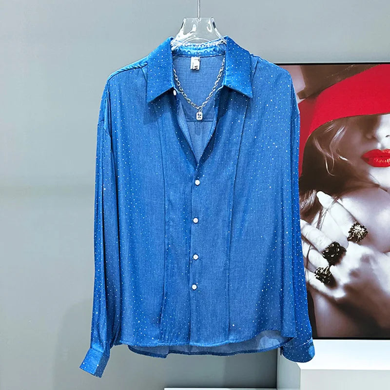 Micro Studded Long Sleeve Shirt