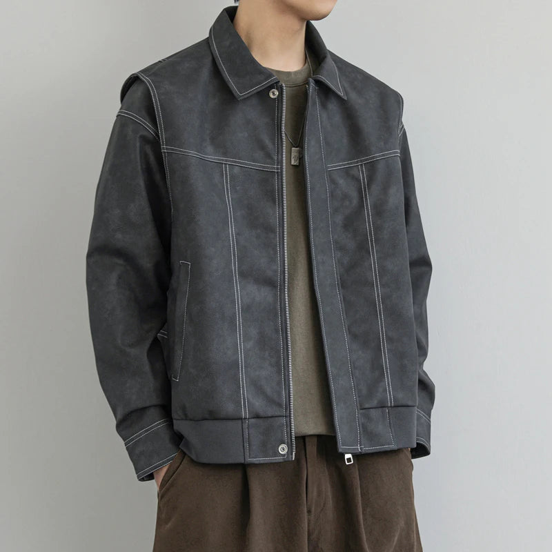 PU Leather Utility Jacket