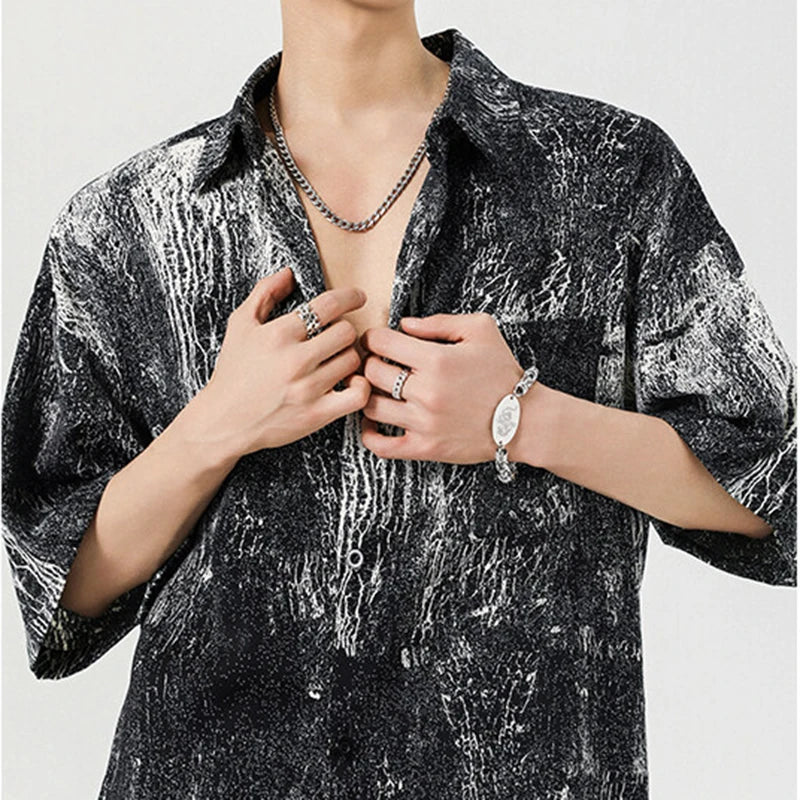 Aged Tie Dye Button-Up