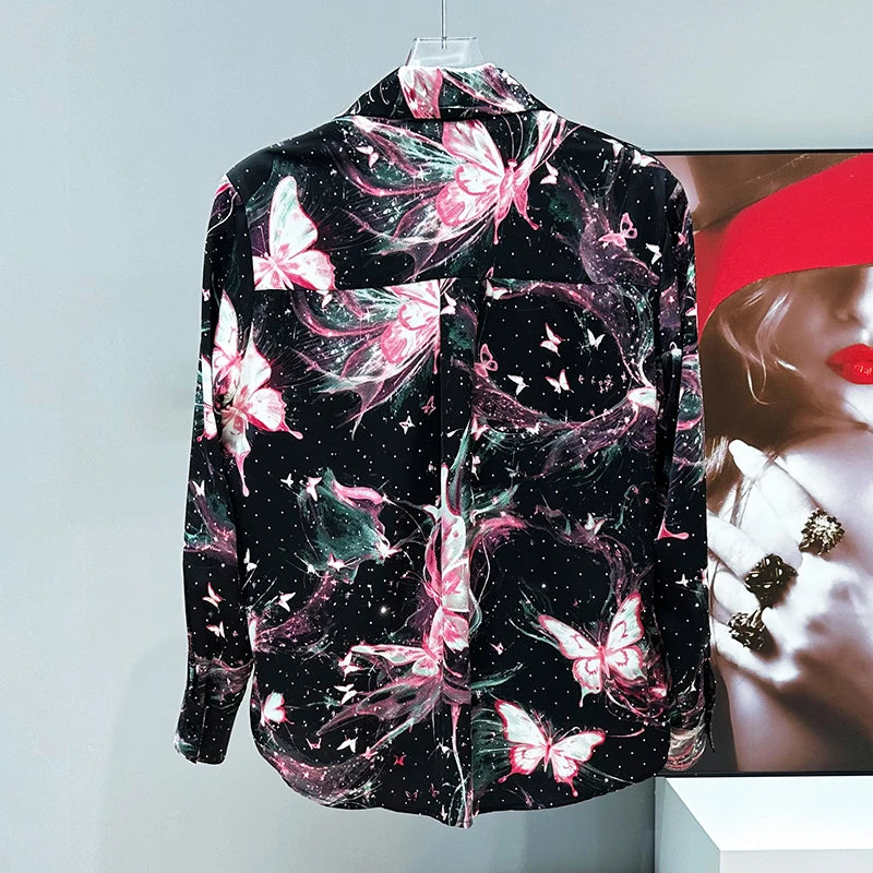 Astral Butterfly Button-Up