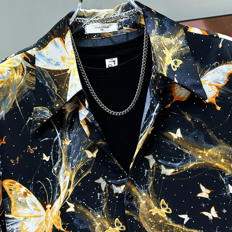 Astral Butterfly Button-Up
