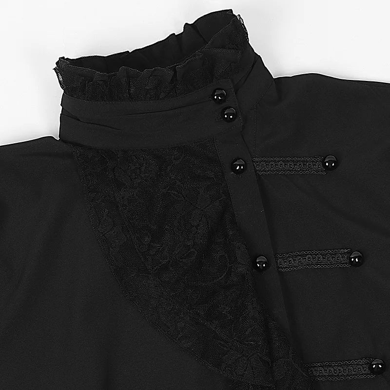 Lace Ruffle Lantern Sleeve Renaissance Shirt