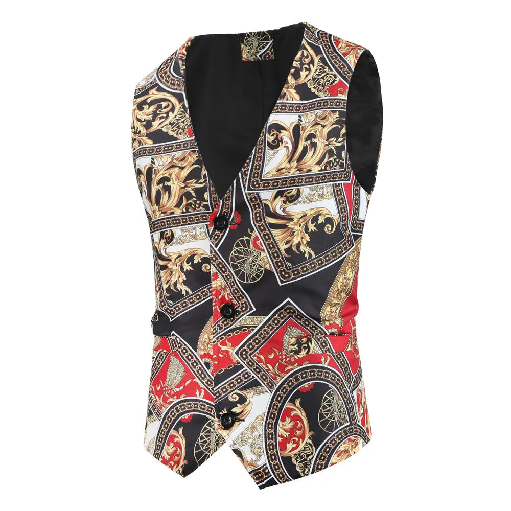 Sleeveless Graphic Printed Vest