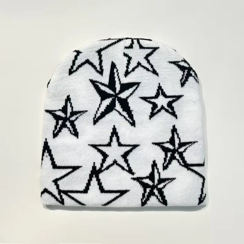 five-pointed star y2k beanie