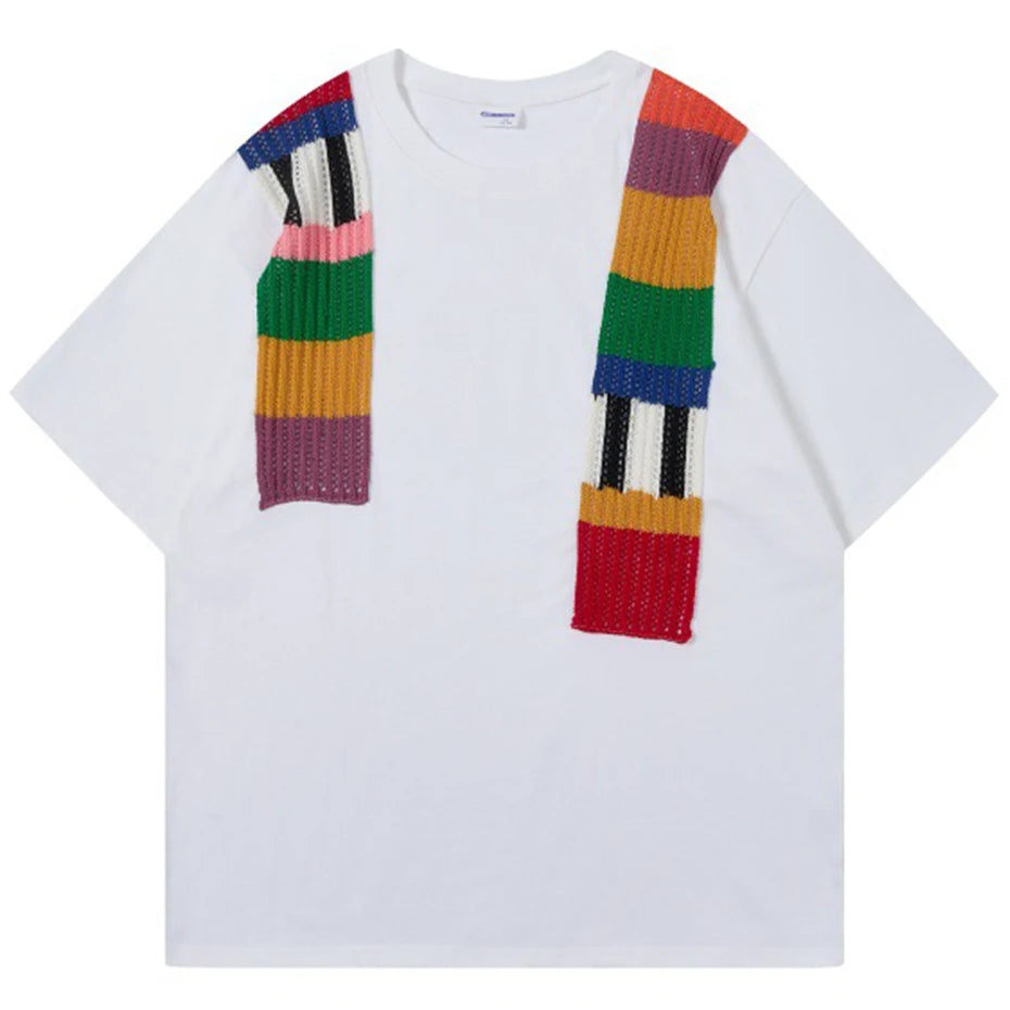 multicolor graduation stole t-shirt
