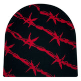 Barbed Wire Pattern Knit Beanie