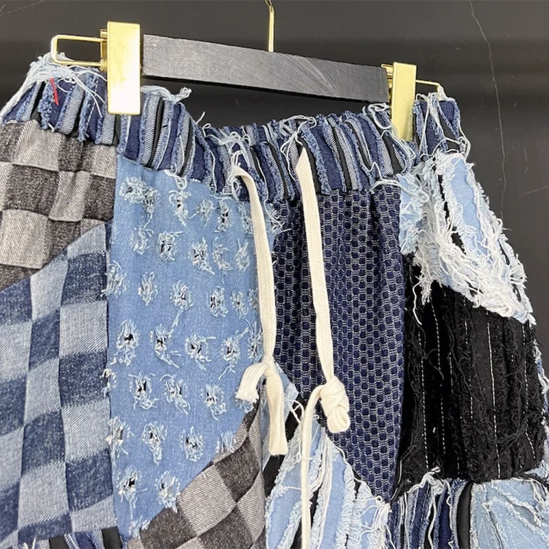 Rugged Fusion Patchwork Shorts