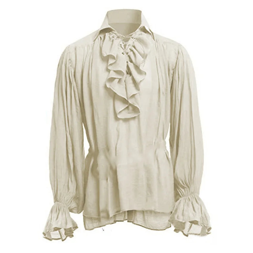 Steampunk Long Sleeve Ruffled Shirt