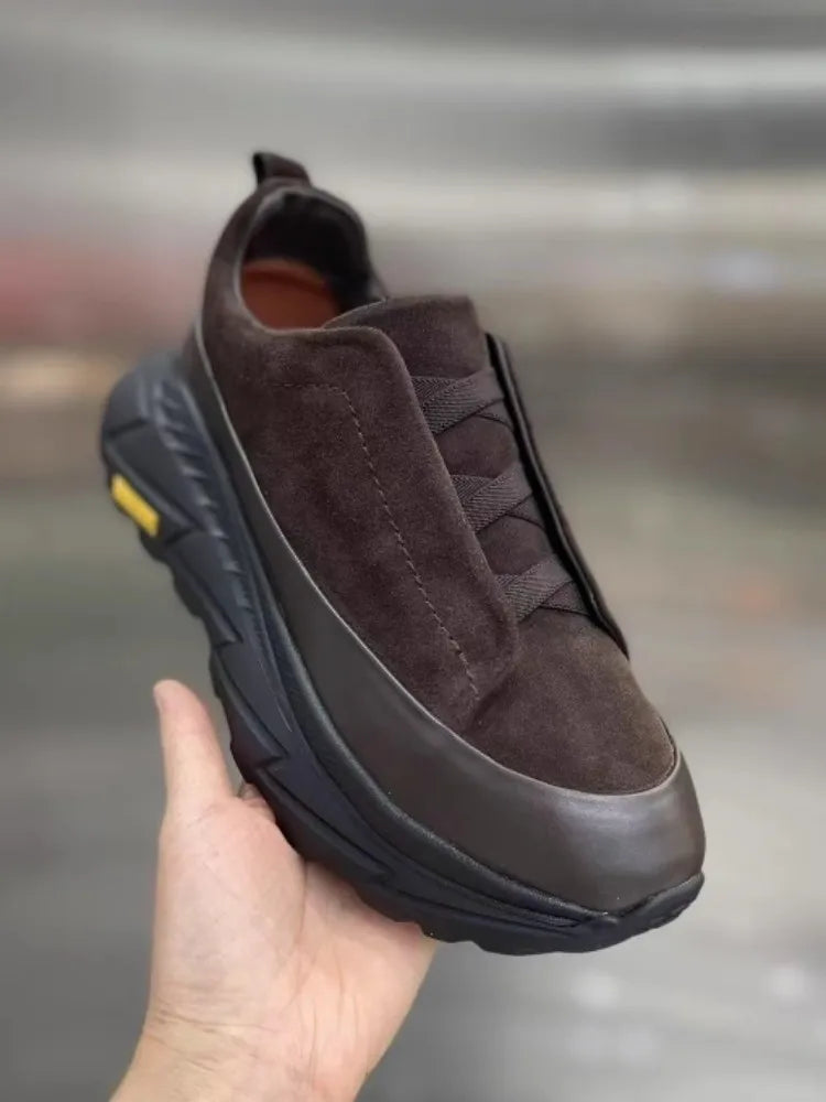 Leather patch Slip On Sneakers