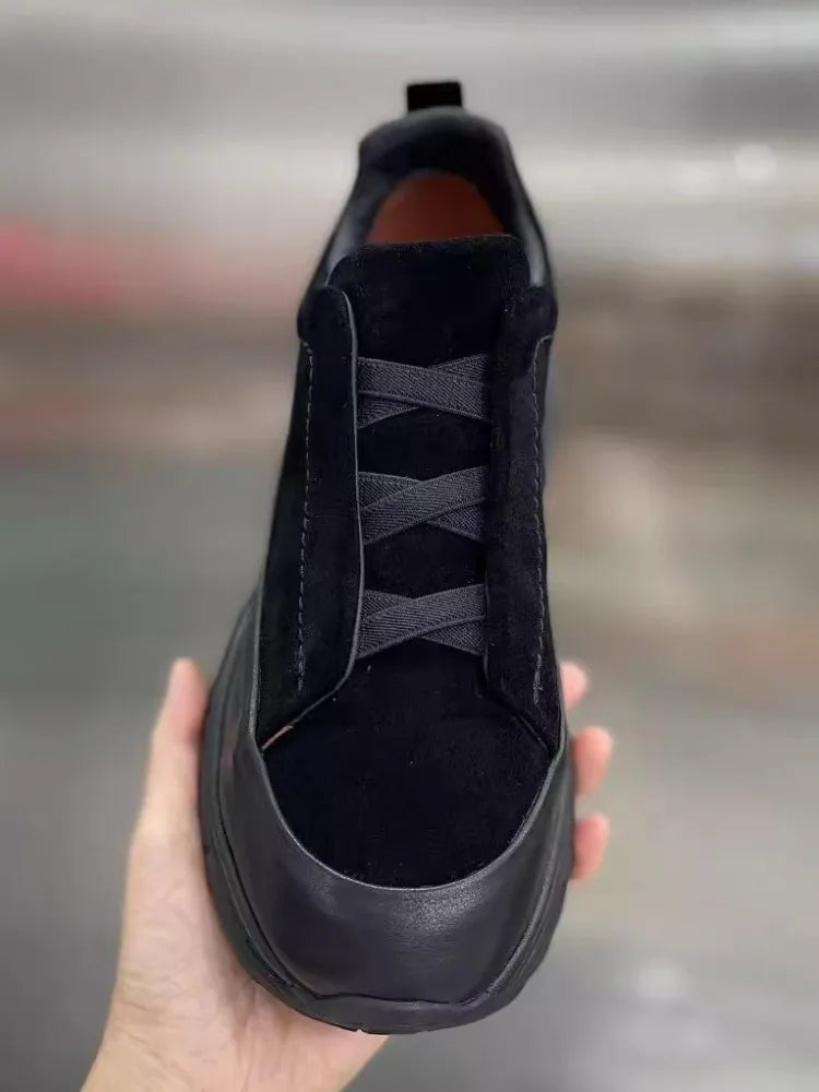 Leather patch Slip On Sneakers