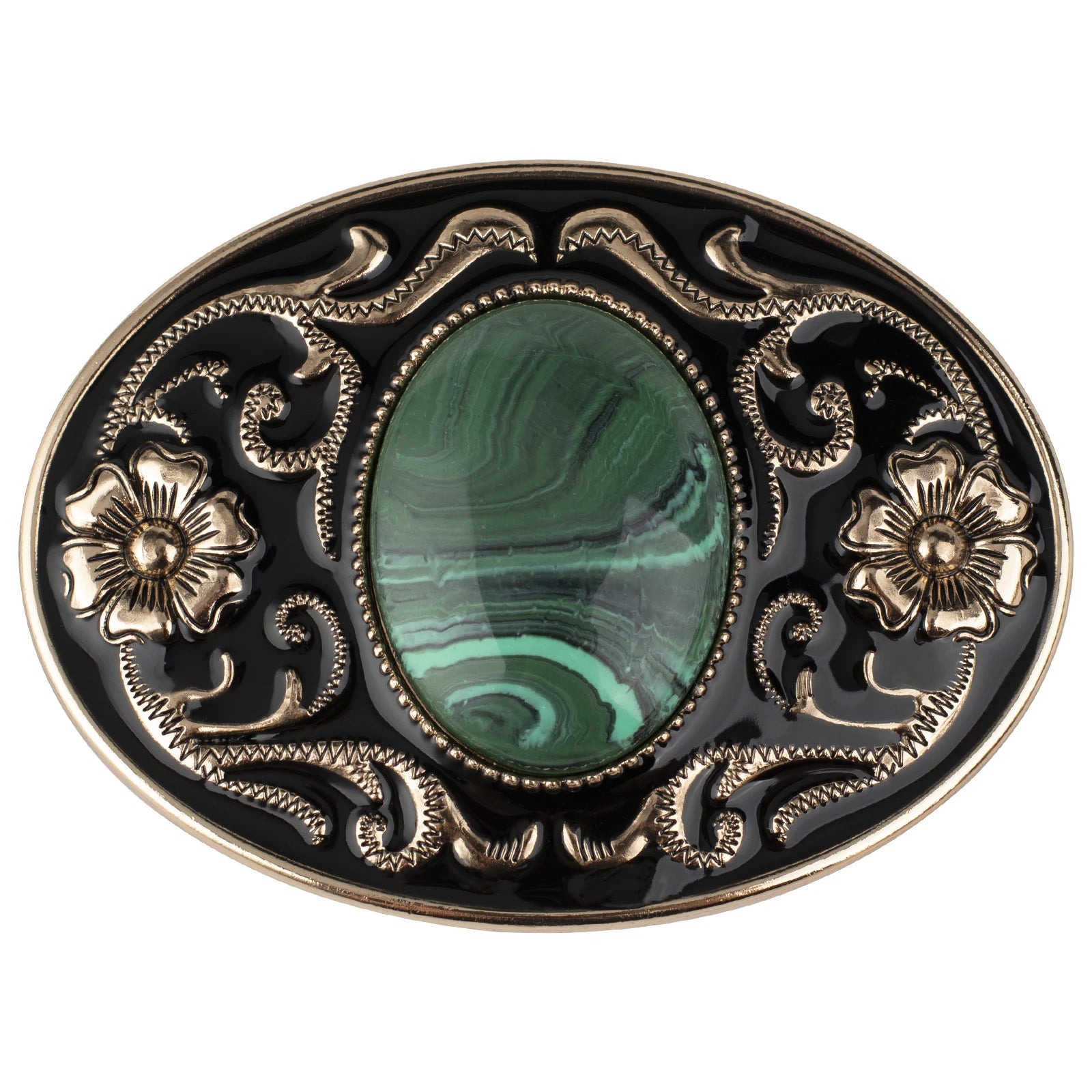 Western Stone Floral Belt Buckle