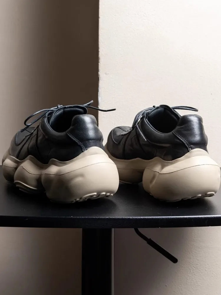 Monarch Crest Chunky Leather Sneakers