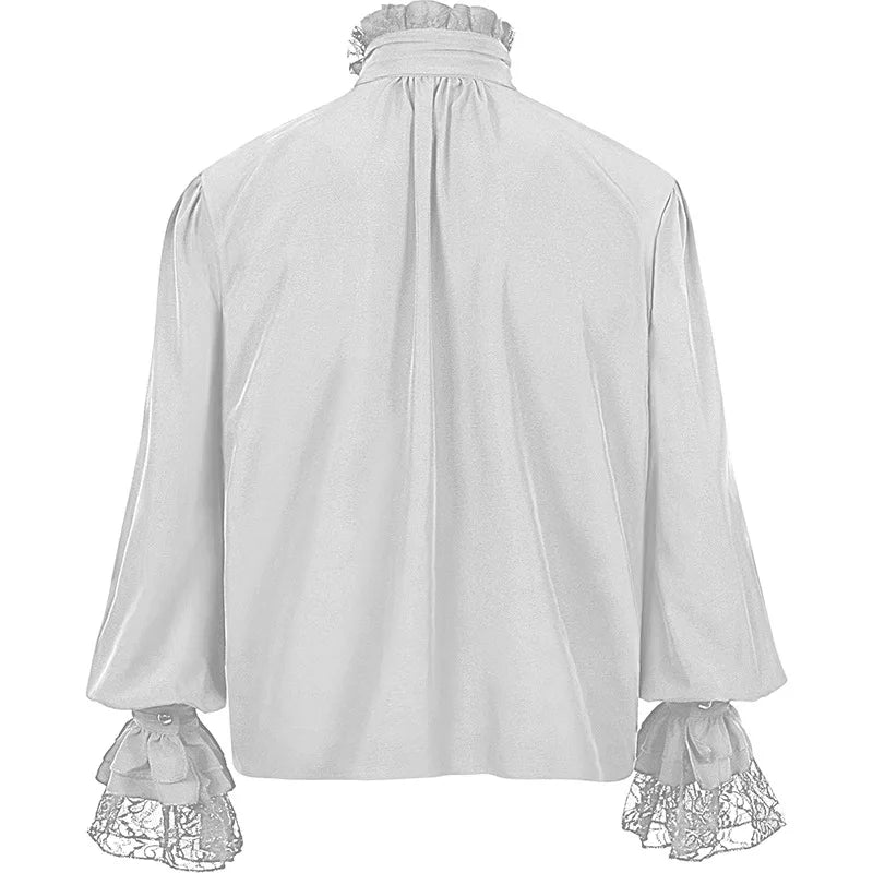 Lace Ruffle Lantern Sleeve Renaissance Shirt