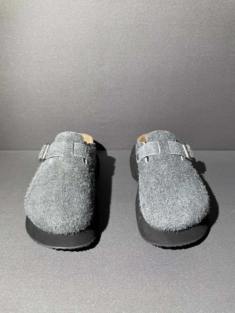 Suede Leather Platform Sandals