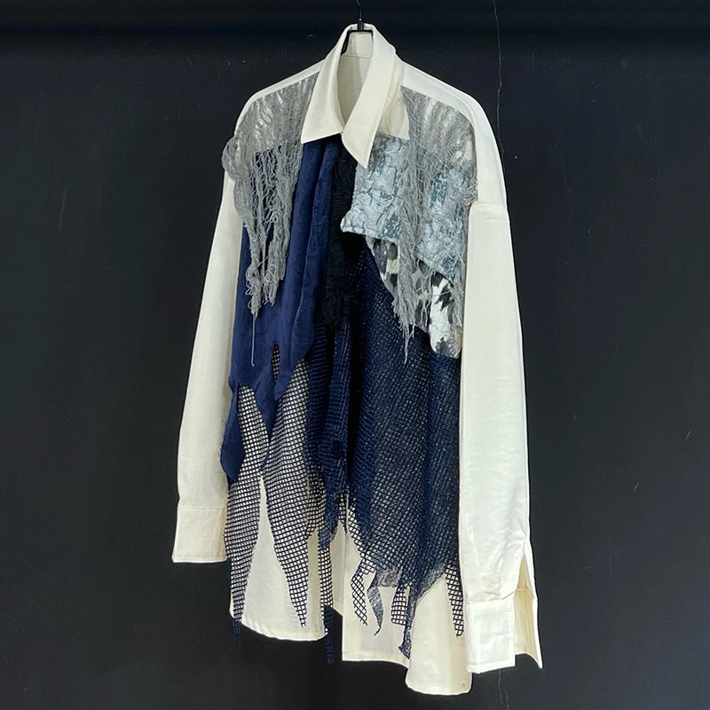 Patchwork Shadows Button-Up