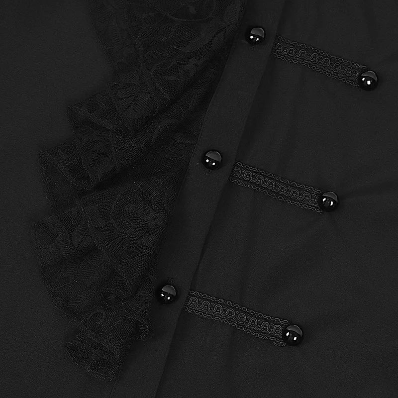Lace Ruffle Lantern Sleeve Renaissance Shirt