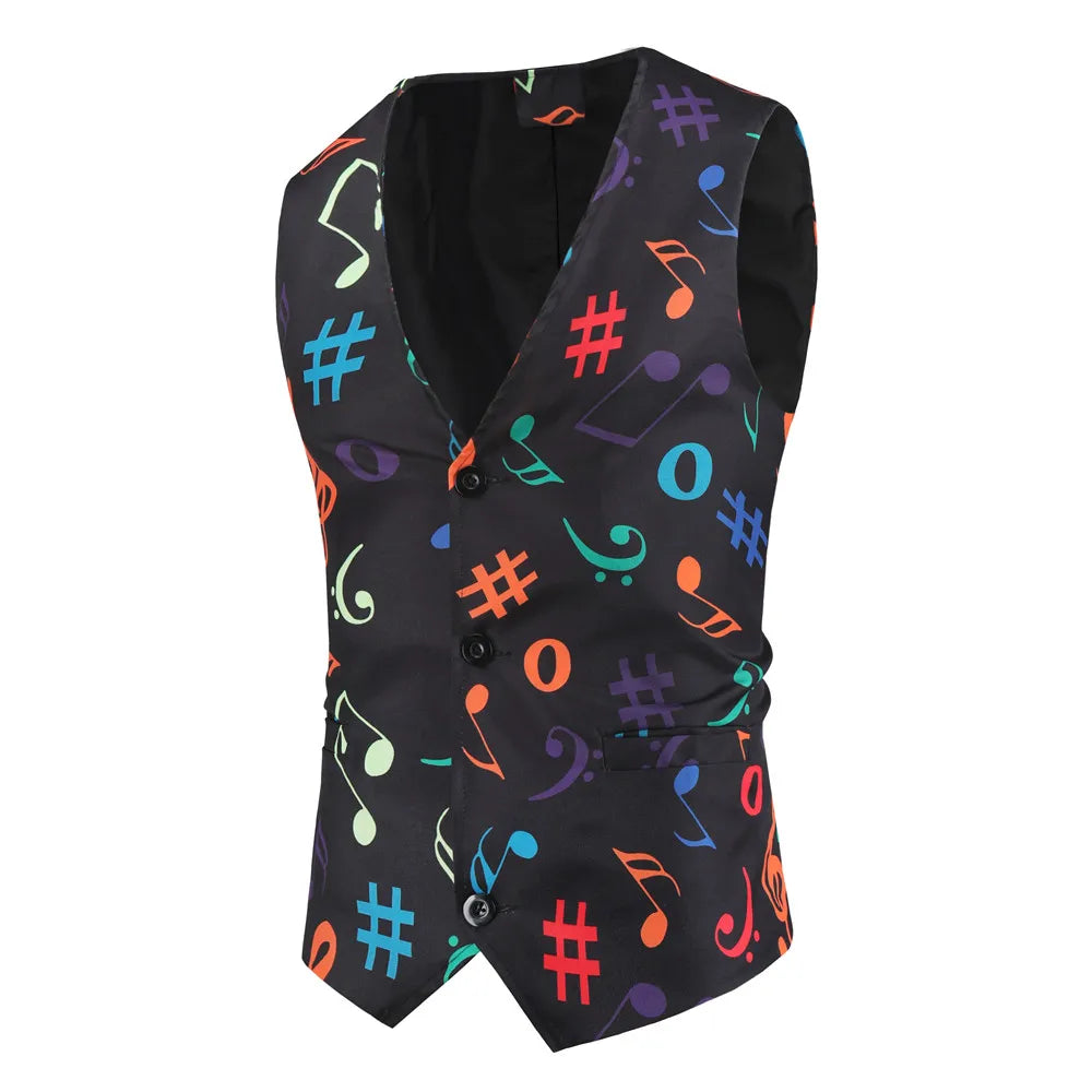 Sleeveless Graphic Printed Vest