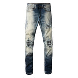 Crystal Shatter Fade Distressed Jeans