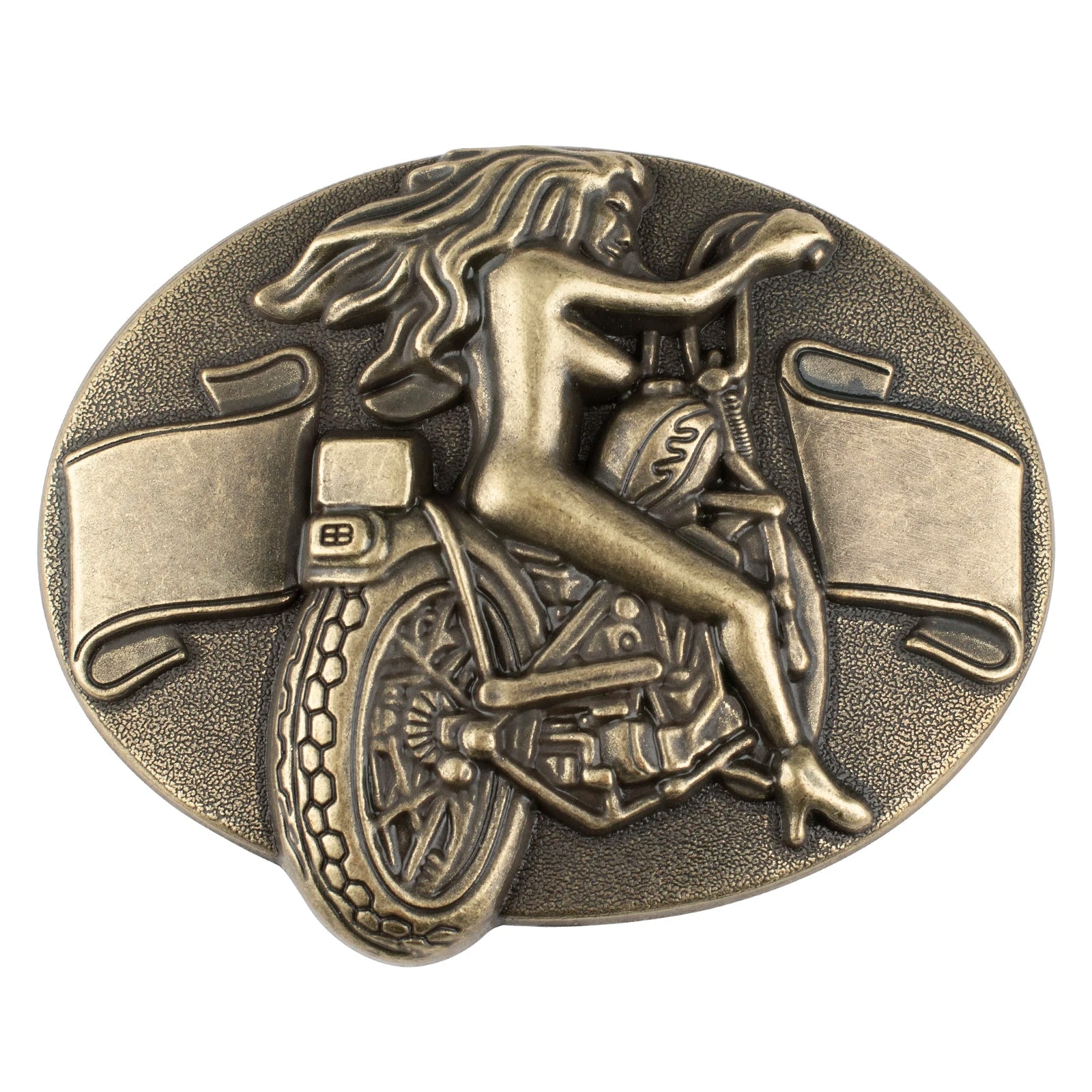 Motorcycle Girl Belt Buckle