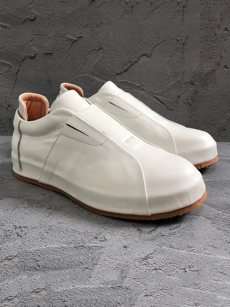 Ivory Forge Minimalist Leather Slip-Ons