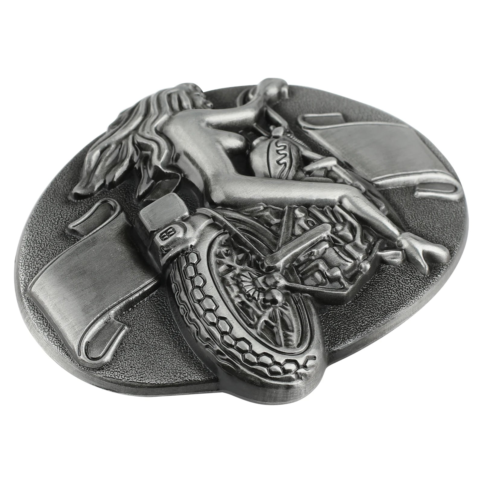 Motorcycle Girl Belt Buckle