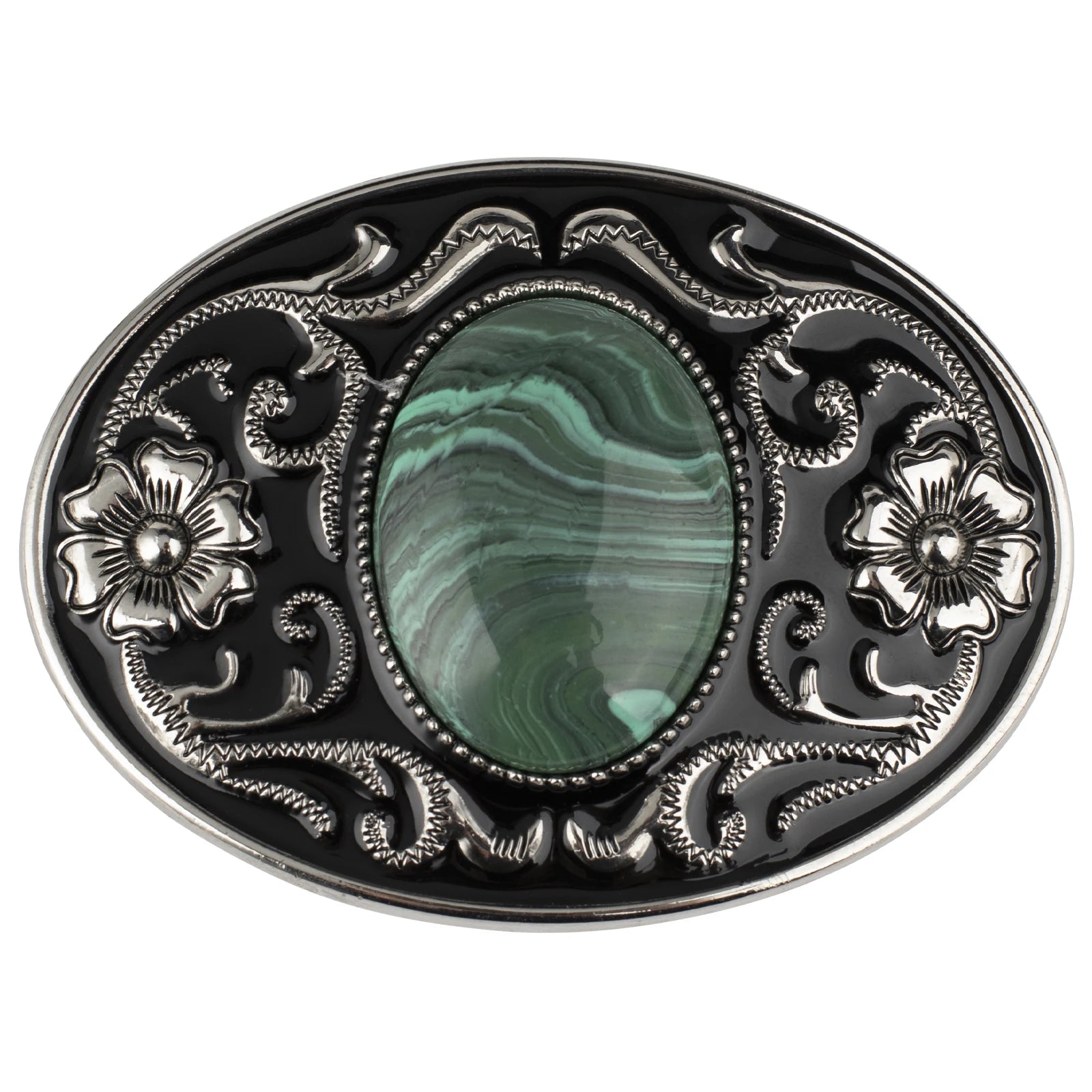 Western Stone Floral Belt Buckle