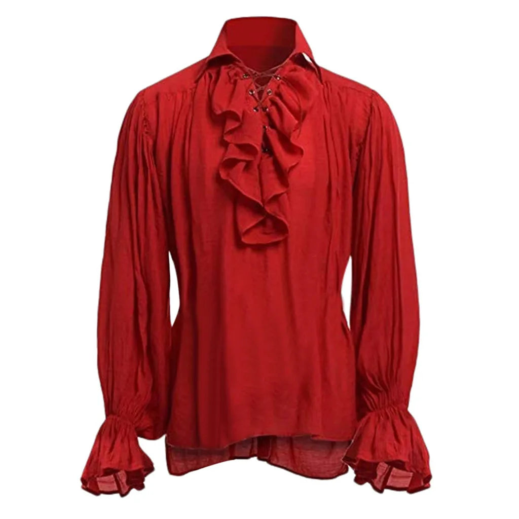 Steampunk Long Sleeve Ruffled Shirt