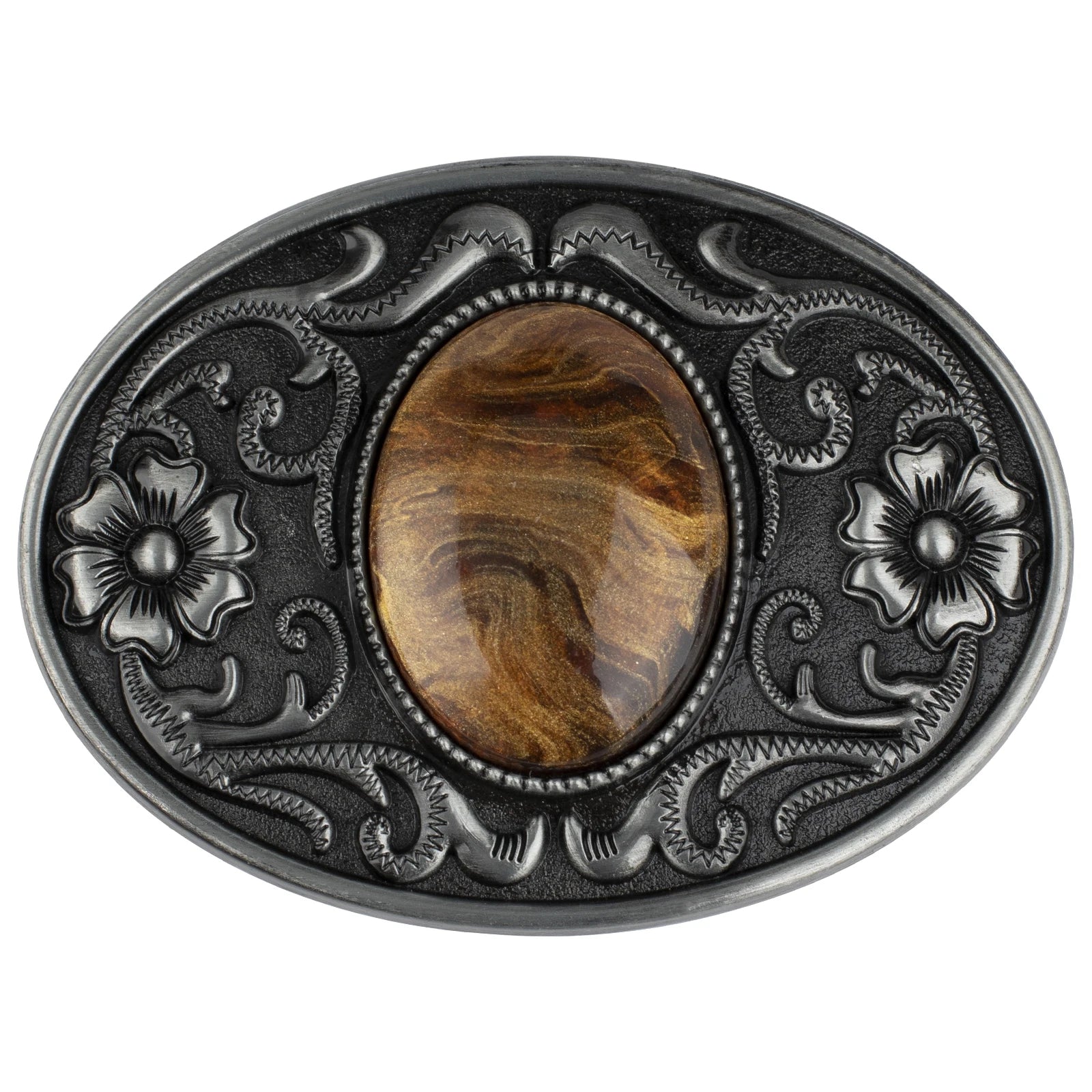 Western Stone Floral Belt Buckle