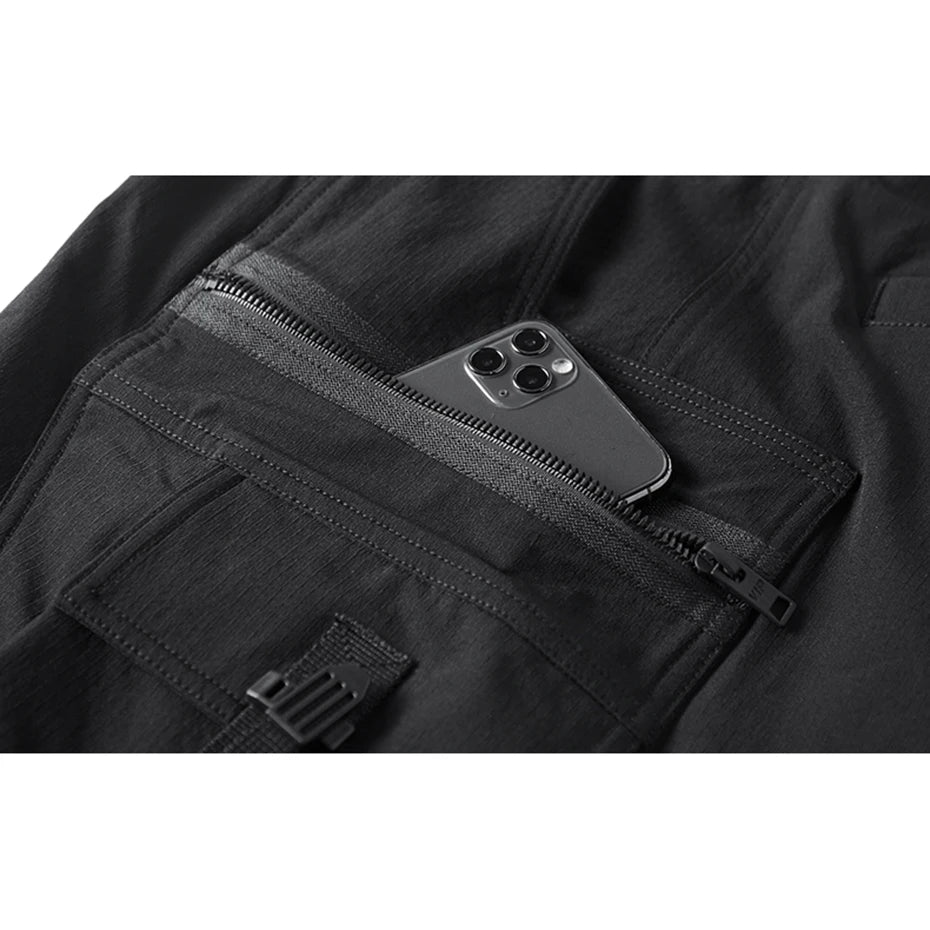 Techwear Button-Up Cargo Shorts